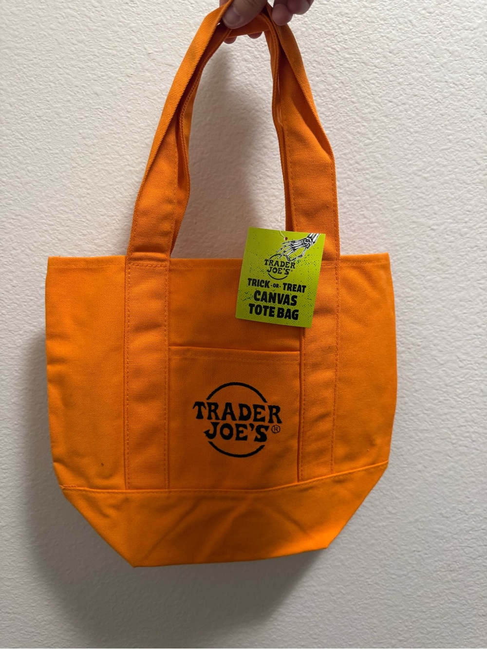 Trader Joe's Orange Canvas Tote Bag - Compact Everyday Carry
